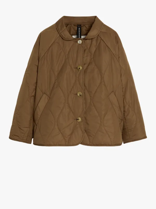 JESSIE Mocha Quilted Nylon Jacket | LMJ-012