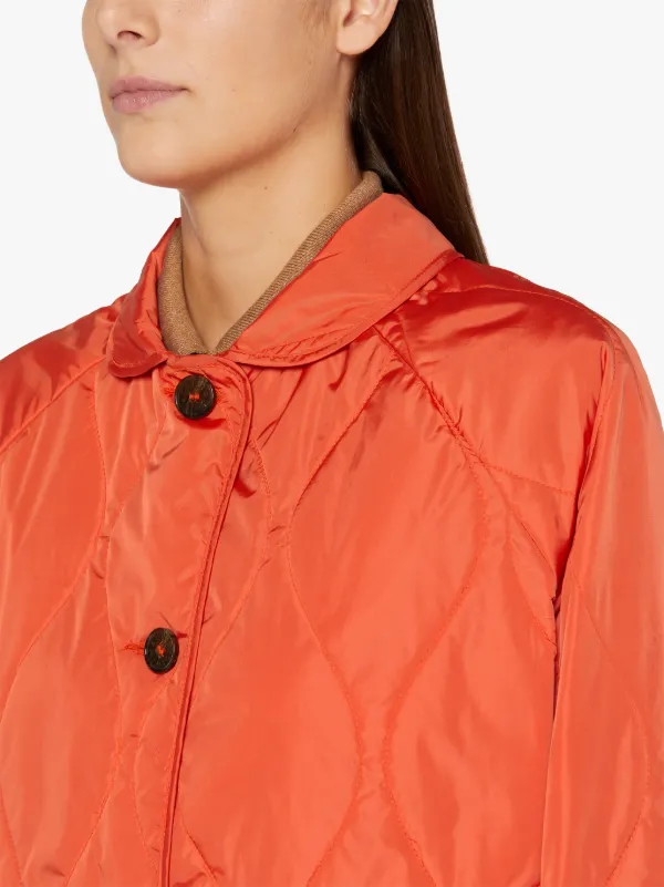 JESSIE Orange Quilted Nylon Jacket | LMJ-012