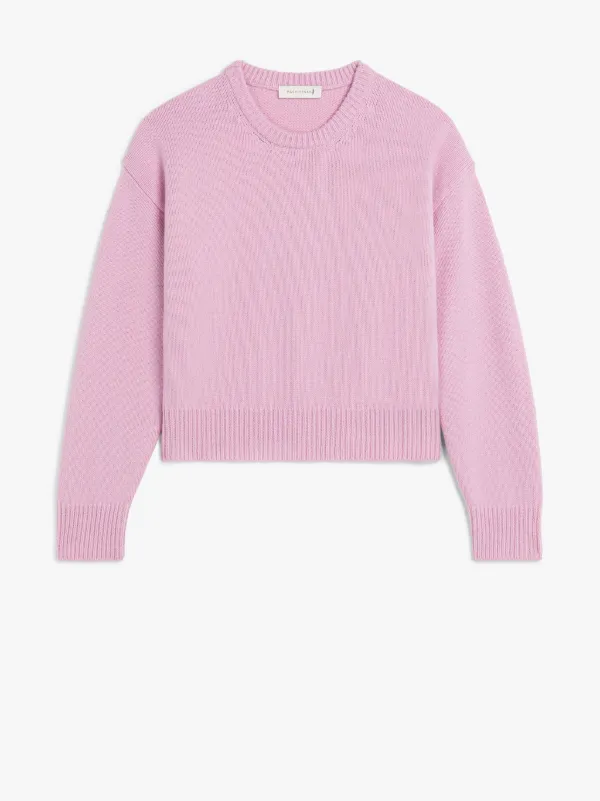 KAYLEIGH Pink Wool Crewneck Sweater