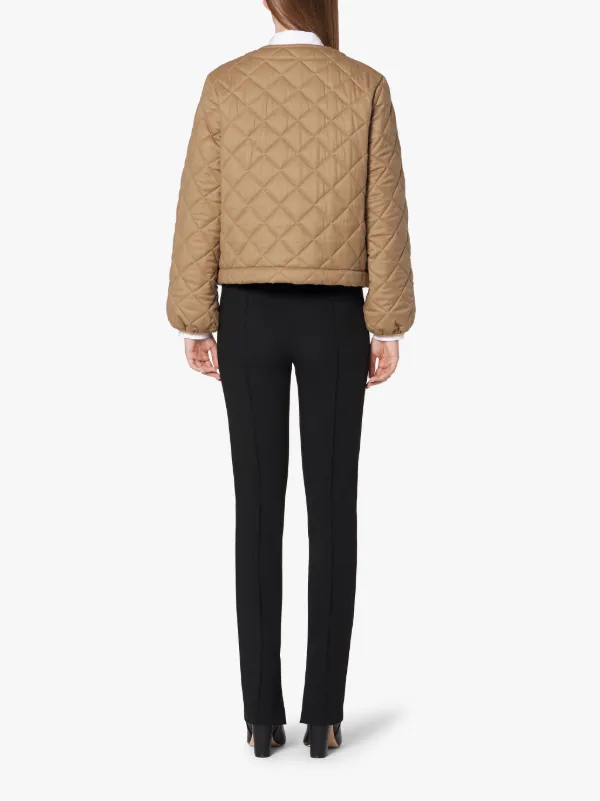 KEISS Beige Quilted Wool Jacket | LQ-1003