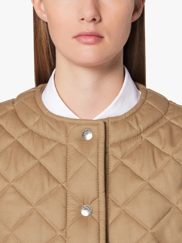 KEISS Beige Quilted Wool Jacket | LQ-1003