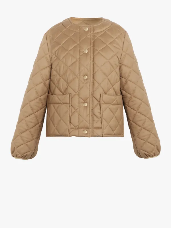 KEISS Beige Quilted Wool Jacket | LQ-1003