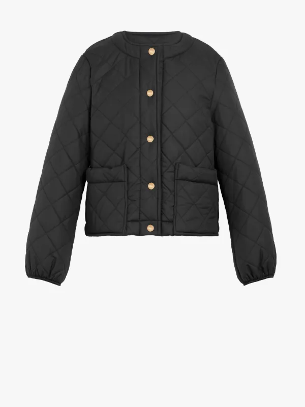 KEISS Black Quilted Jacket | LQ-1003