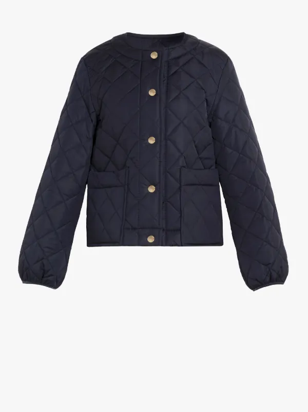 KEISS Navy Quilted Nylon Jacket | LQ-1003