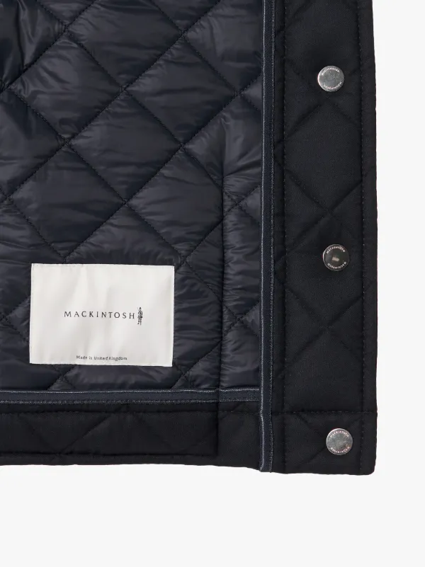 KEISS Navy Quilted Wool Jacket | LQ-1003