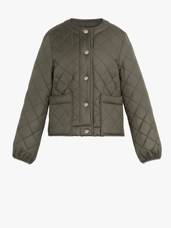 KEISS Taupe Quilted Jacket | LQ-1003