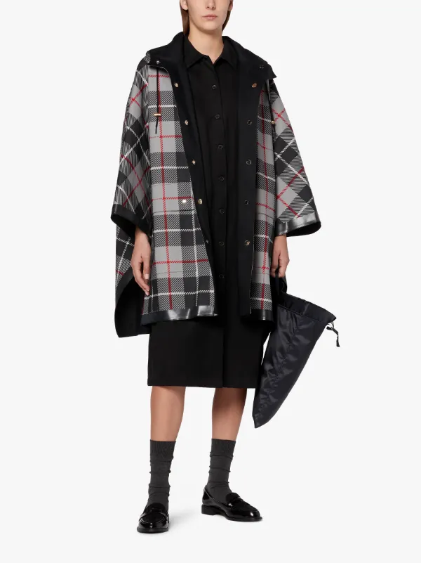 KEITH Barclay Grey Bonded Cotton Hooded Poncho | LR-088