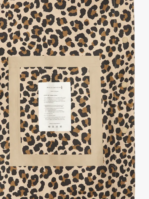 KEITH Beige x Leopard Bonded Cotton Hooded Poncho | LR-088