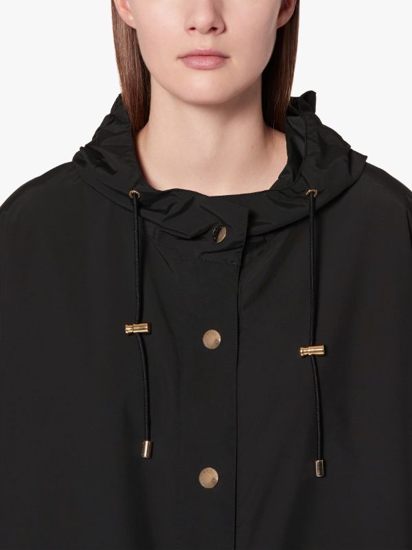 KEITH Black Rain System Wool Blend Hooded Poncho | LM-1030