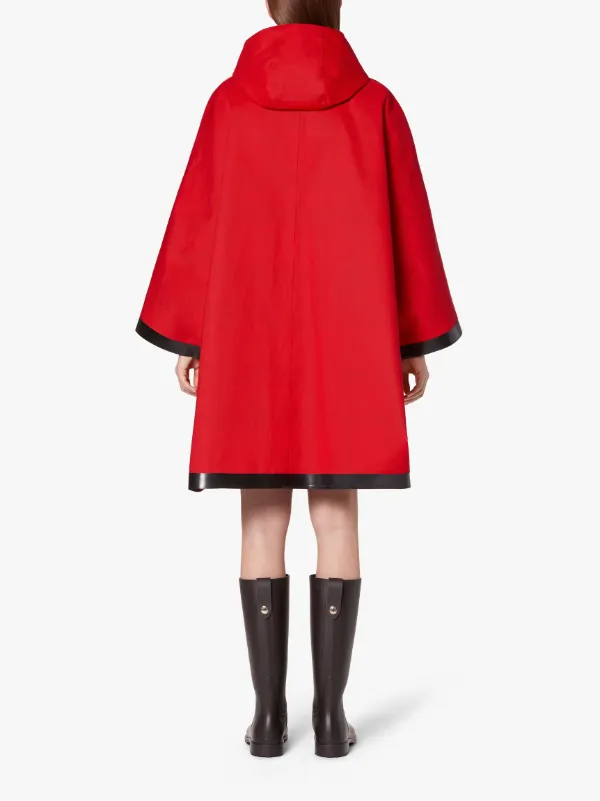 KEITH Red Bonded Cotton Hooded Poncho | LR-088