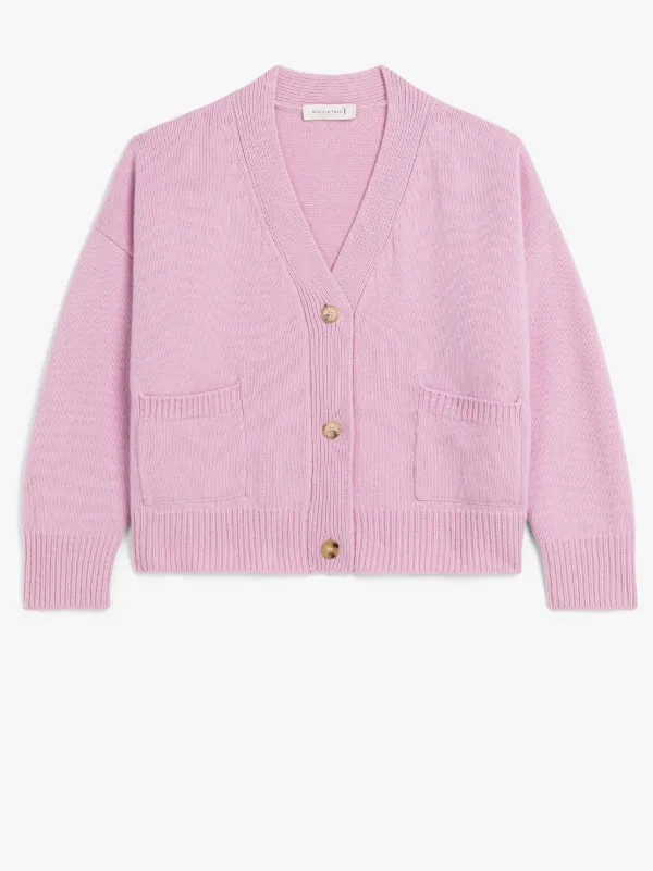 KELLE Pink Wool Cardigan