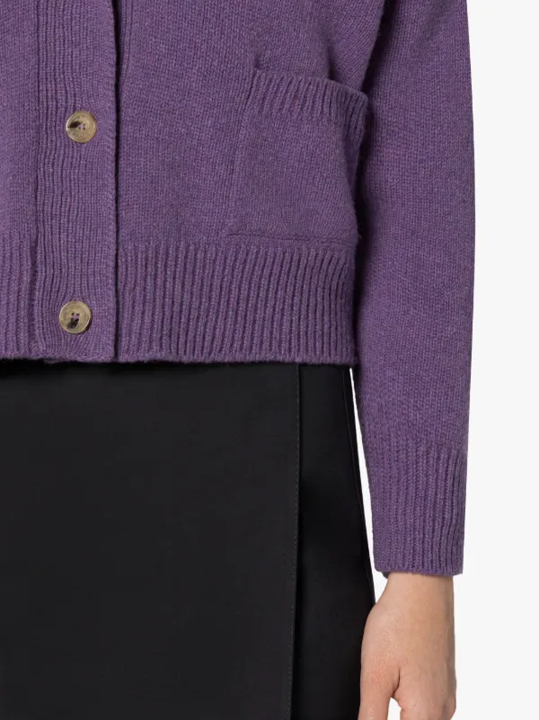 KELLE Purple Wool Cardigan