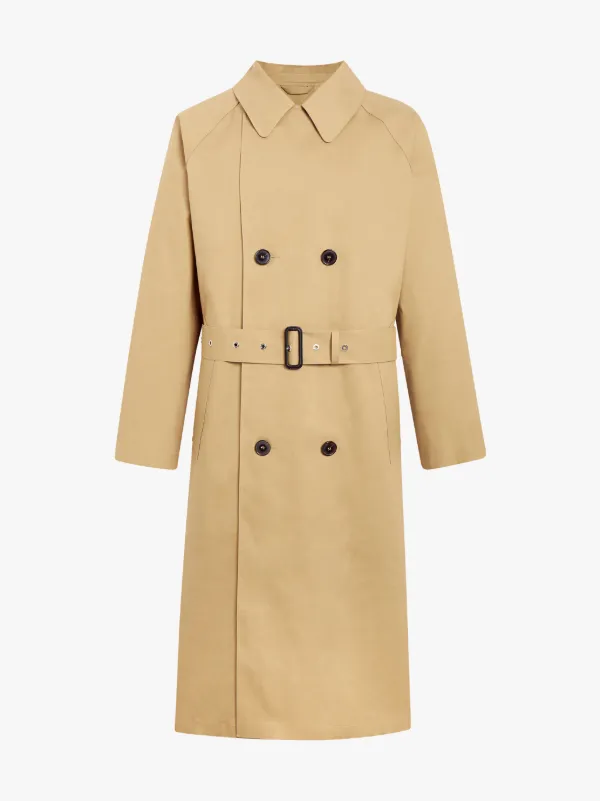 Kelp Bonded Cotton Oversized Trench Coat