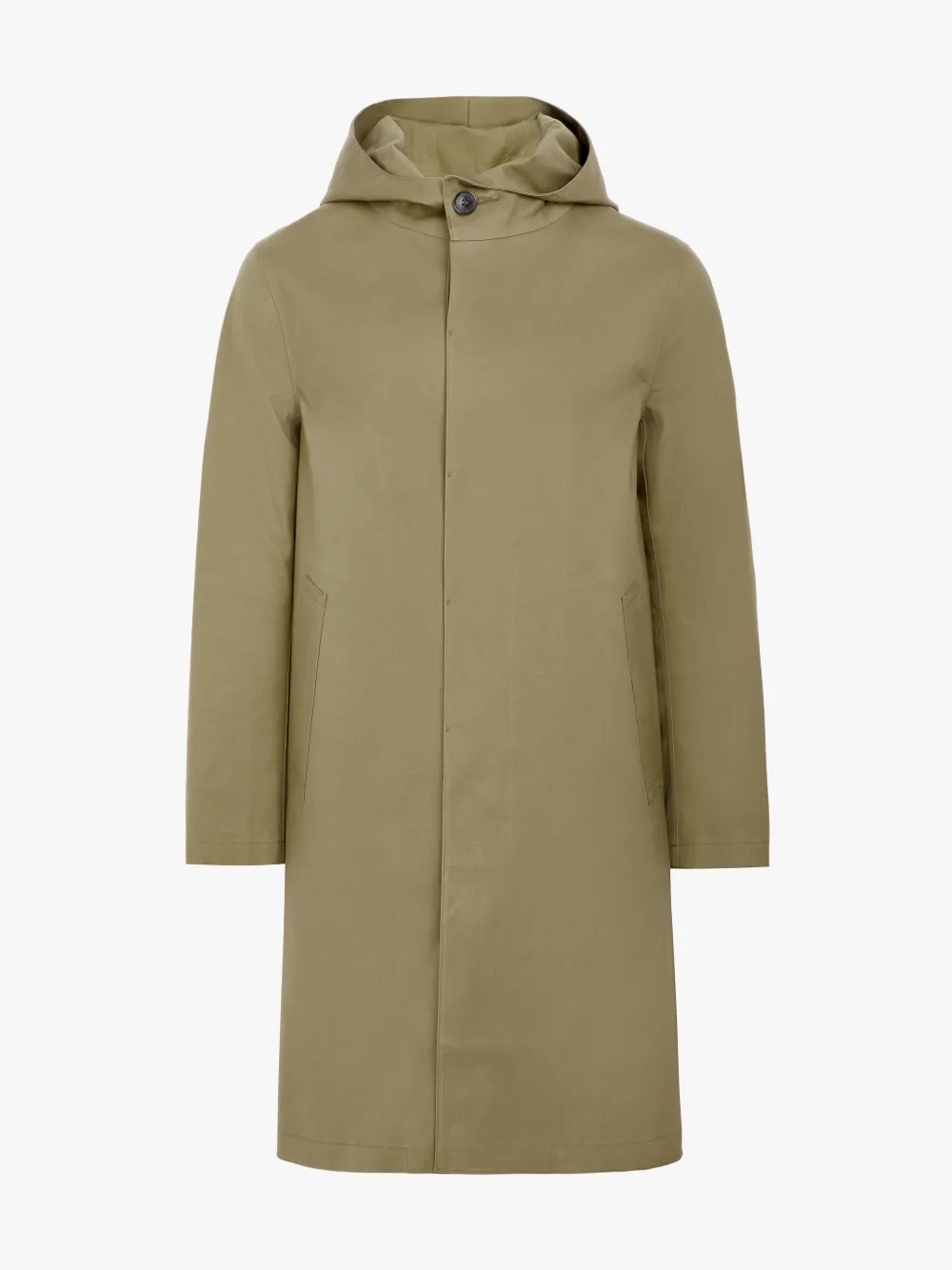 khaki hooded coat