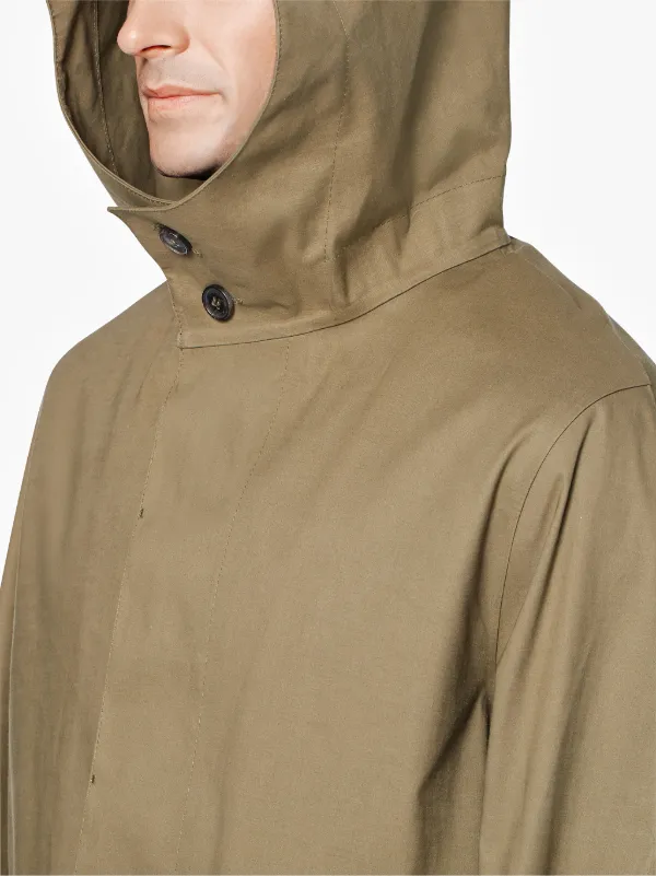 bonded cotton hooded parka