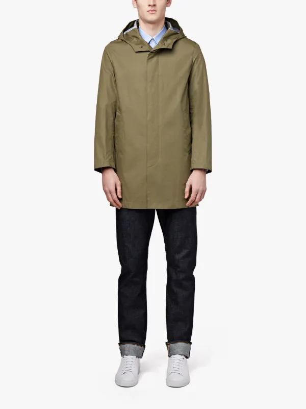 Khaki Cotton Storm System Hooded Coat GM-007B/SH