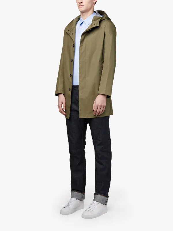 Khaki Cotton Storm System Hooded Coat GM-007B/SH