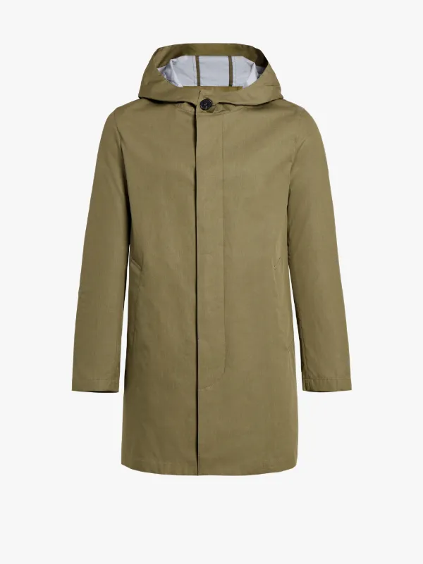 Khaki Cotton Storm System Hooded Coat GM-007B/SH
