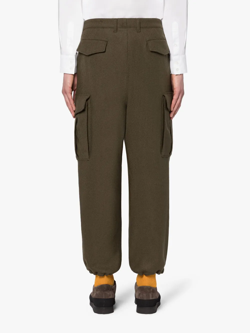 On sale | Khaki Wool Cargo Trousers | Mackintosh