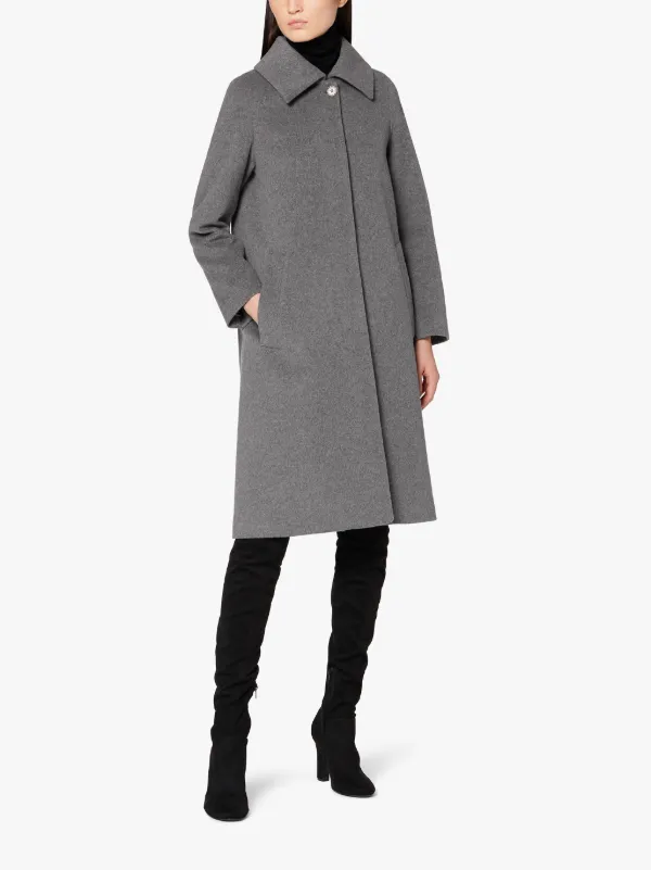 KILLIN Light Grey Wool & Cashmere Single-Breasted Coat | LM-1017F