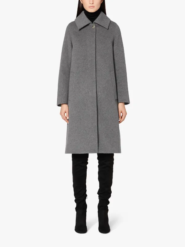 KILLIN Light Grey Wool & Cashmere Single-Breasted Coat | LM-1017F