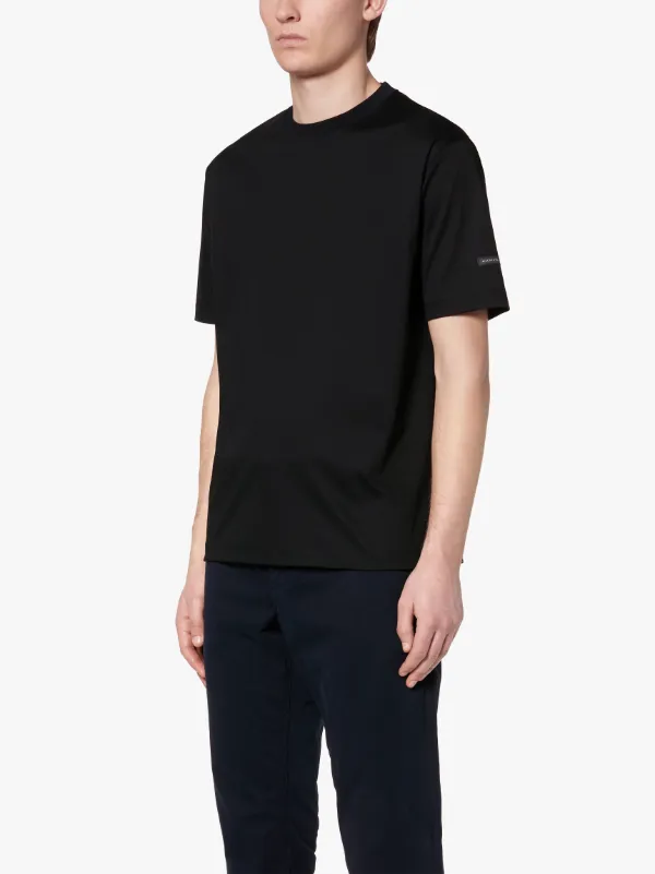 KILMOTE Black Cotton Crew Neck T-shirt | GCS-1012