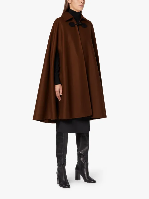 KINBRACE Brown Stone Wool Cape | LM-1041