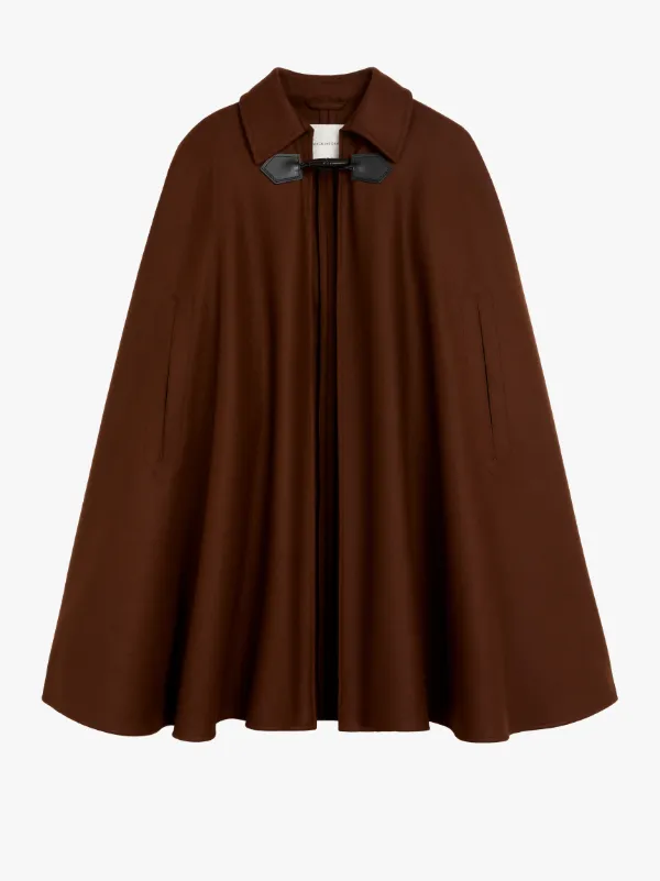 KINBRACE Brown Stone Wool Cape | LM-1041