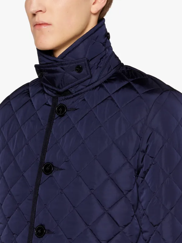 KINGDOM Blue Nylon Quilted Jacket | GQC-109