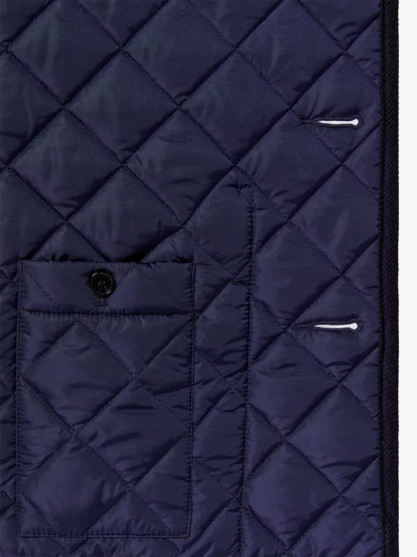 KINGDOM Blue Nylon Quilted Jacket | GQC-109