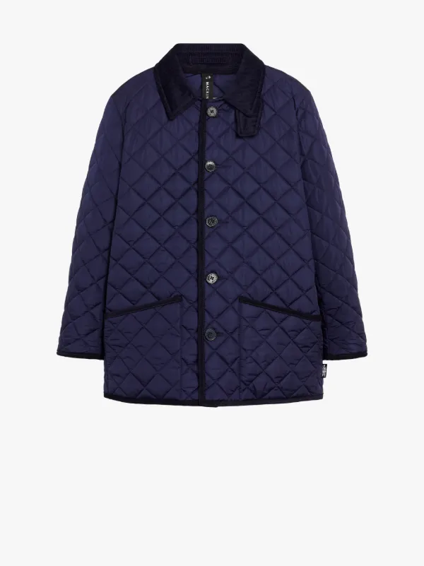 KINGDOM Blue Nylon Quilted Jacket | GQC-109