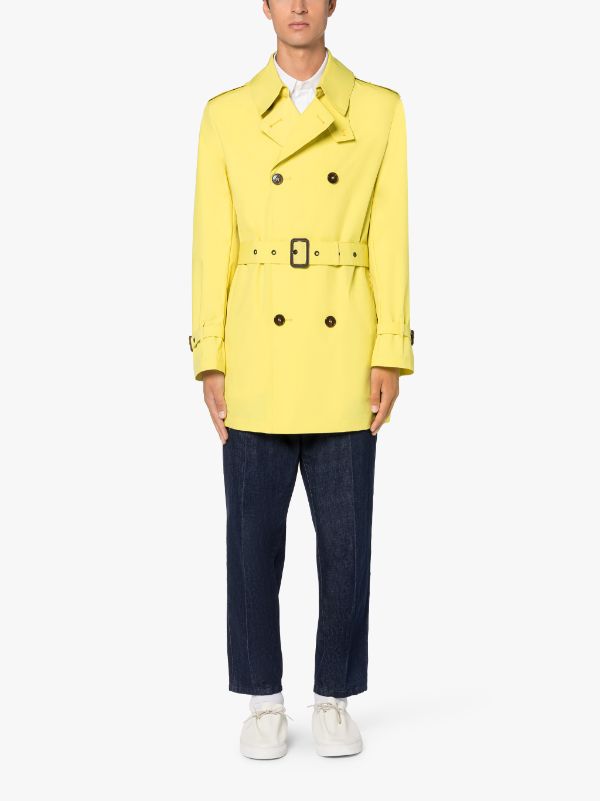 KINGS Yellow Nylon Trench Coat Mackintosh