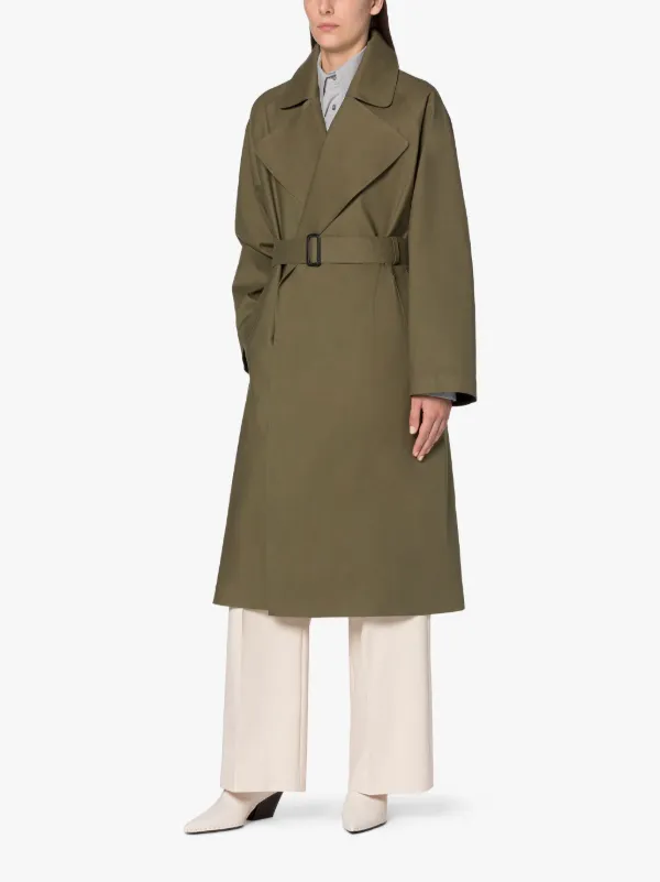 KINTORE Khaki Bonded Cotton Trench Coat