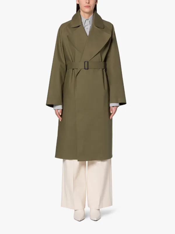 KINTORE Khaki Bonded Cotton Trench Coat