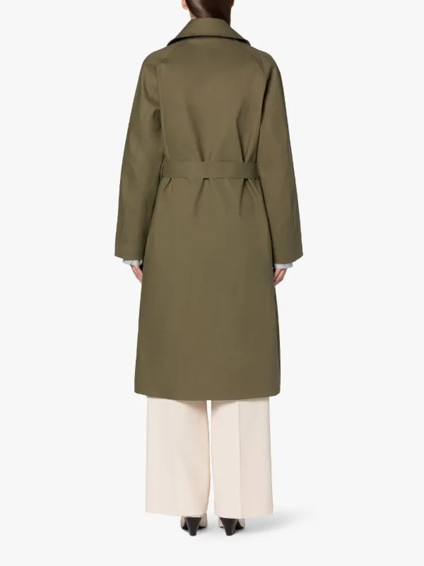 KINTORE Khaki Bonded Cotton Trench Coat