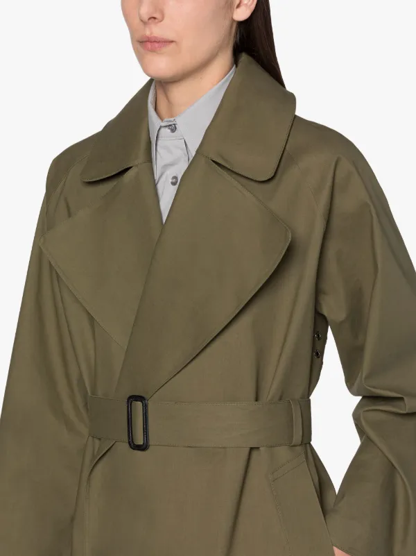 KINTORE Khaki Bonded Cotton Trench Coat