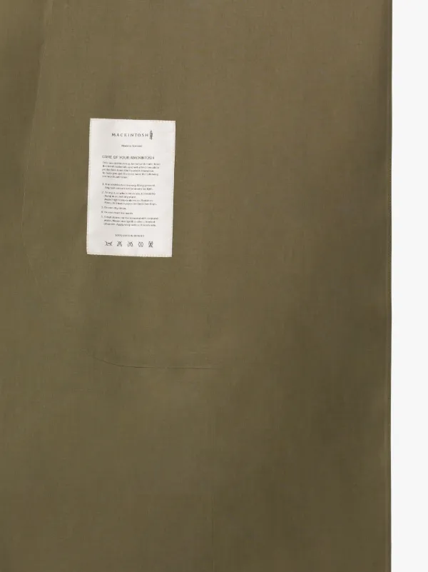 KINTORE Khaki Bonded Cotton Trench Coat