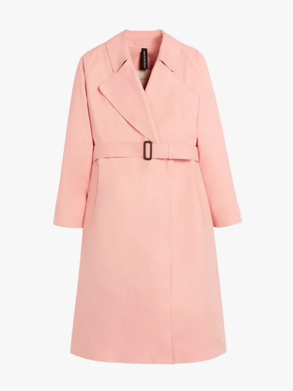 KINTORE Pink Bonded Cotton Trench Coat | LR-1039