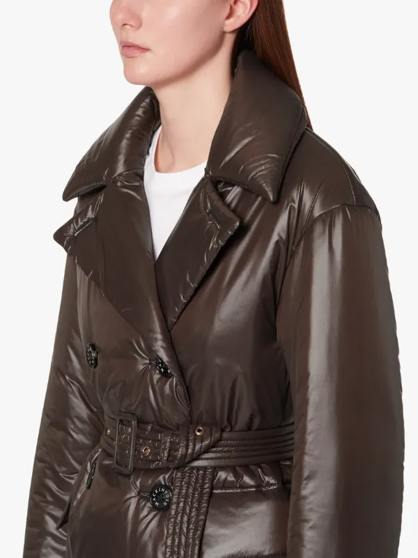 LAMINGTON Dark Brown THINDOWN Short Trench Coat | LM-1043TD