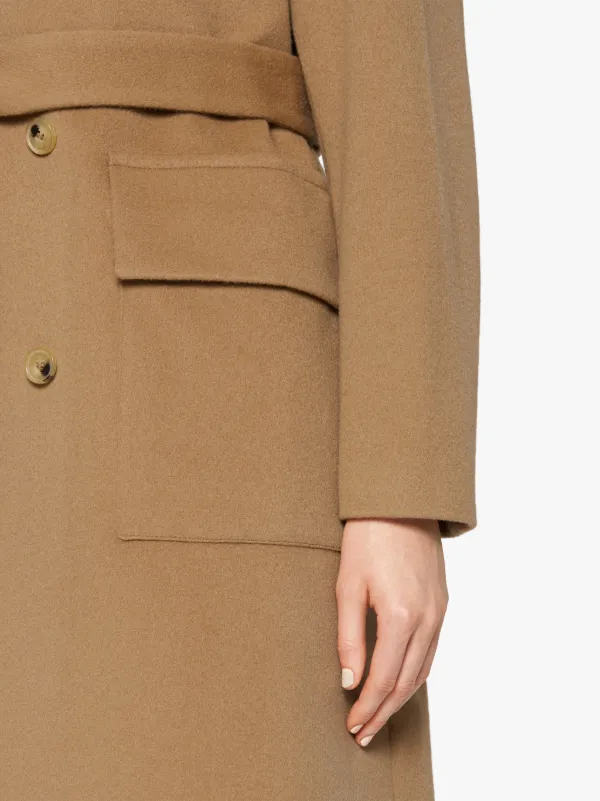 LAURENCEKIRK Beige Wool & Cashmere Double Breasted Coat | LM-1009F