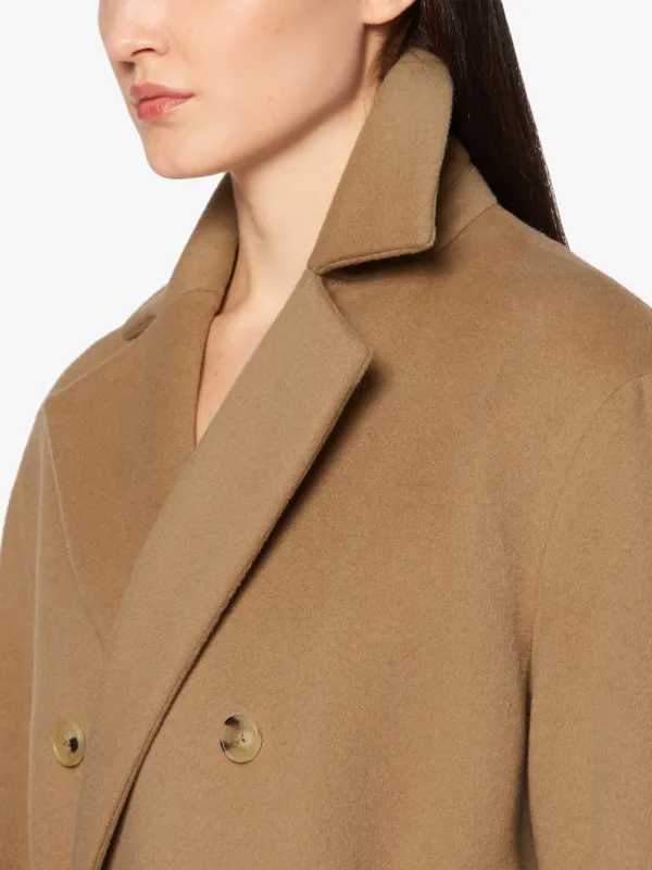 LAURENCEKIRK Beige Wool & Cashmere Double Breasted Coat | LM-1009F