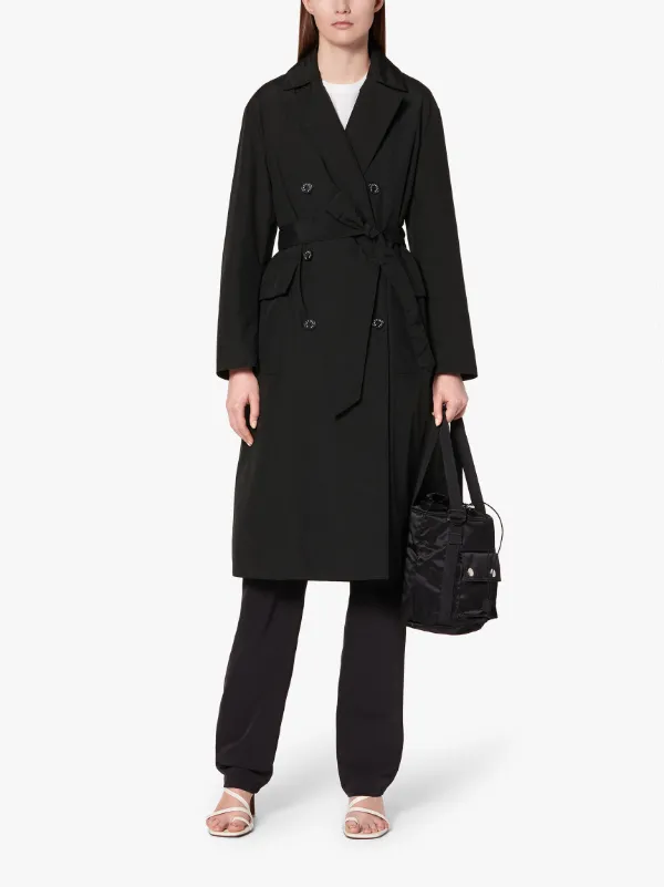 LAURENCEKIRK Black Rain System Wool THINDOWN Trench Coat | LM-1009TD