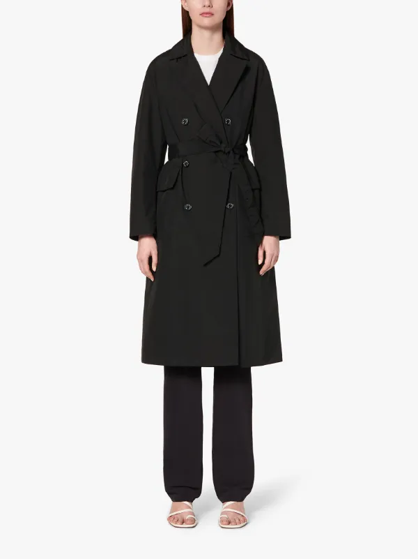 LAURENCEKIRK Black Rain System Wool THINDOWN Trench Coat | LM-1009TD