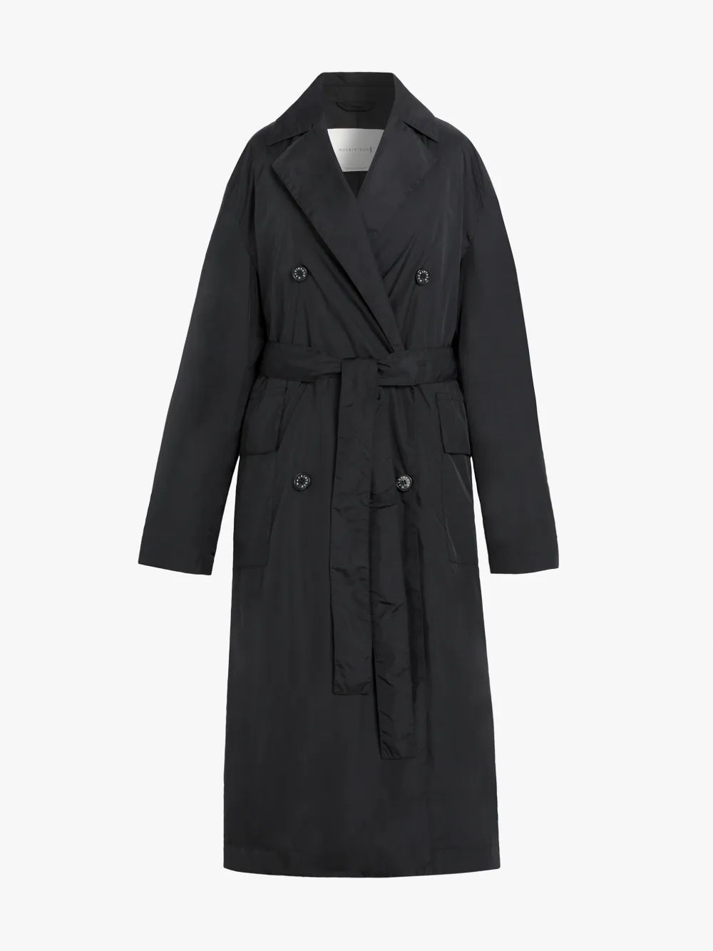 LAURENCEKIRK Black Water Repellent Nylon Trench Coat | LM-1009B ...