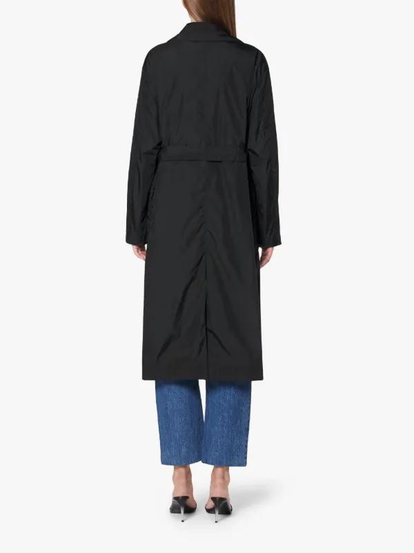 LAURENCEKIRK Black Water Repellent Nylon Trench Coat | LM-1009B