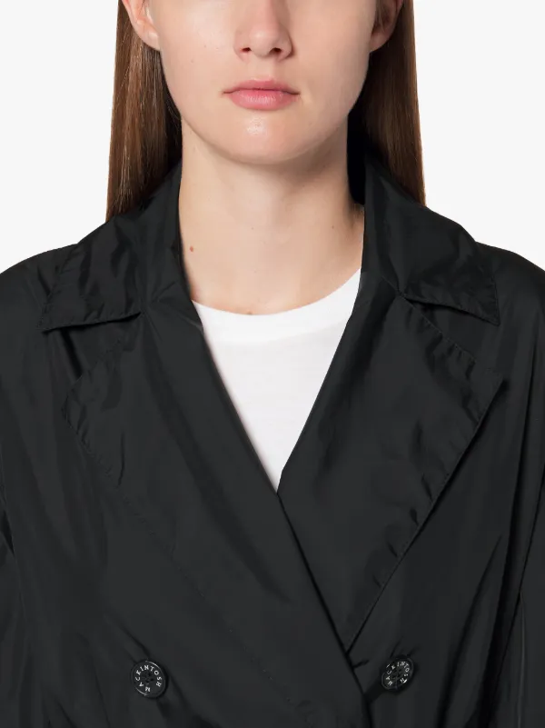 LAURENCEKIRK Black Water Repellent Nylon Trench Coat | LM-1009B