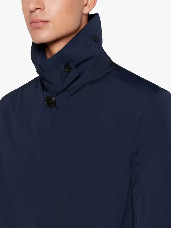 LONDON Navy Nylon Short Coat | GMC-106