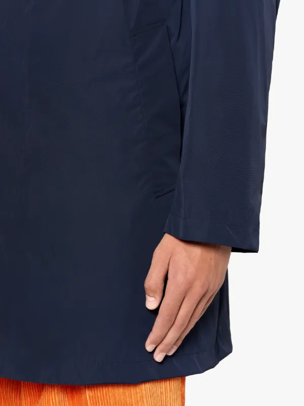 LONDON Navy Nylon Short Coat | GMC-106