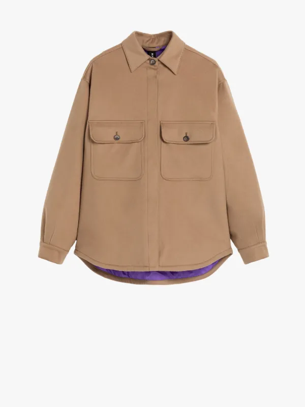 LORRIANE Light Camel Cotton Overshirt Jacket