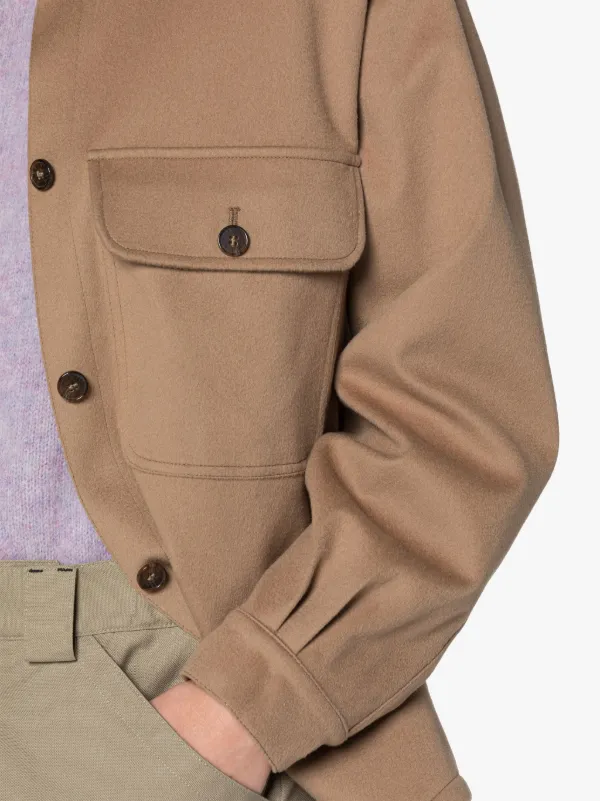 LORRIANE Light Camel Cotton Overshirt Jacket